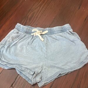 Casual Blue Women's Pajama Shorts